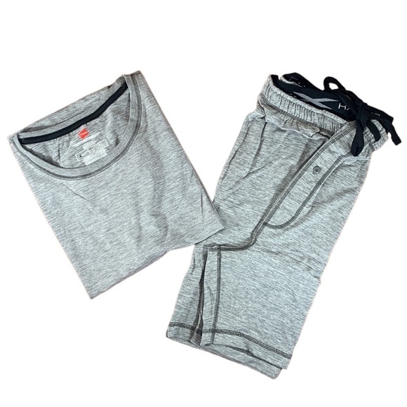 Hanes Men's Big & Tall X-Temp Stretch Jersey Lounge Set Light Grey - XL - Picture 2 of 8